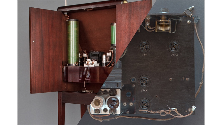 A formerly undiscovered Lev-built theremin with the handwriting of Leon Theremin found inside on the chassis.