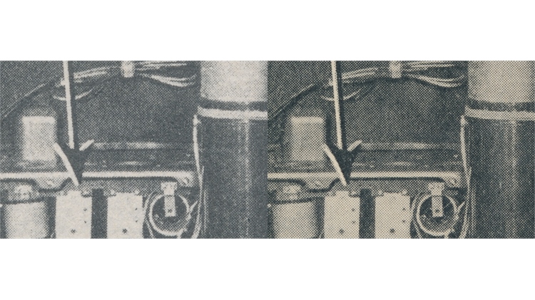 The quality of the images in the original service manual (right) is far superior to the reprint in the 1929-1930 Red Book (left).