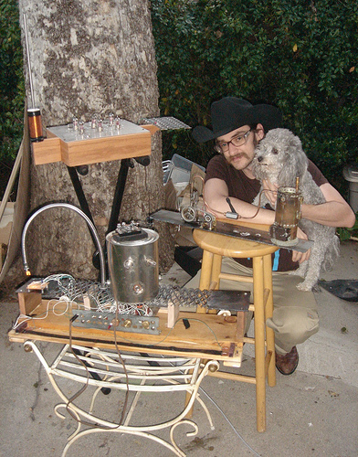 Parker with Western Theremin and Dog