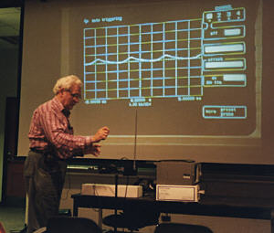 Bob Moog at Vanderbilt University lecture, 1995