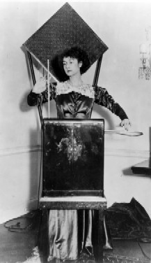 photo of Lucie in black with theremin